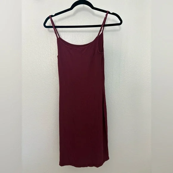 SKIMS Burgundy Midi Slip Dress with Spaghetti Straps - Picture 3 of 3
